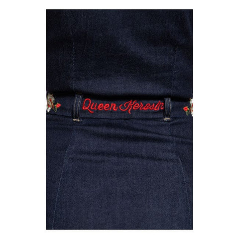 Queen Kerosin Swing Denim dress dark blue KING KEROSIN MOTOVEIKALS 21