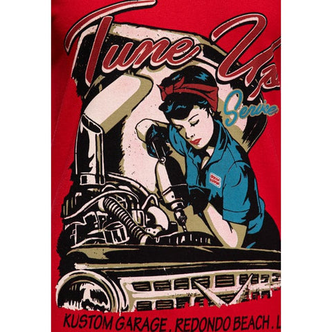 Queen Kerosin Tune Up t-shirt red KING KEROSIN MOTOVEIKALS 21