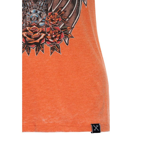 Queen Kerosin Wild & Free t-shirt harvest pumpkin KING KEROSIN MOTOVEIKALS 21