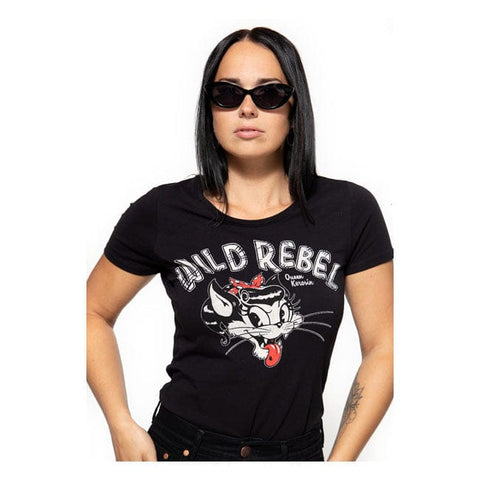 Queen Kerosin Wild Rebel t-shirt black KING KEROSIN MOTOVEIKALS 21