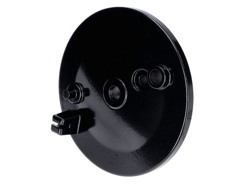 rear brake cover w/ stop light switch hole, black for Simson S50, S51, S70, KR51, SR4-1 Spatz, SR4-2 Star, SR4-3 Sperber, SR4-4 Habicht 101 OCTANE MOTOVEIKALS 21