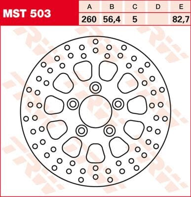 Rear Brake Disc Sportster TRW TRW MOTOVEIKALS 21