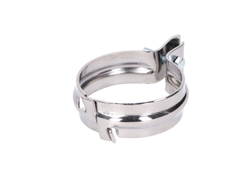 rear exhaust clamp chromed 2-part for Simson S50, S51, SR53, S70, S83, SR50, SR80 DIVERSE / IMPORT MOTOVEIKALS 21
