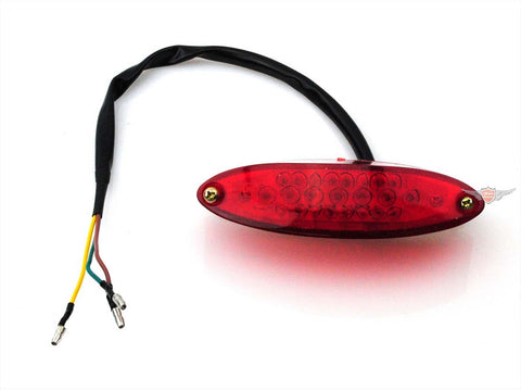 Rear light motorcycle 1 piece Dimensions High 30mm wide 120mm deep 38mm Mounting distance 103mm Cable length 300mm 12 Volt Glass Transparent Mounting screws M4 x 17mm for Harley, Chopper, DIVERSE / IMPORT MOTOVEIKALS 21