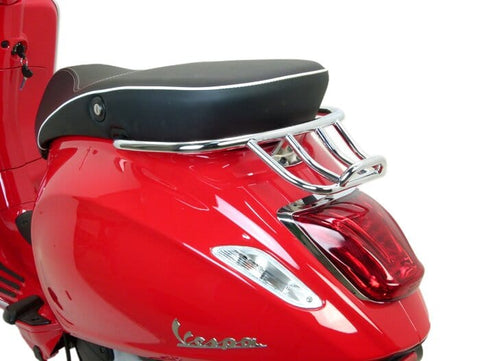 Rear rack -MOTO NOSTRA, with grab handle- Vespa Primavera 50 (ZAPC53100, ZAPC53200), Vespa Primavera 125 (ZAPM81100), Vespa Primavera 150 (ZAPM81200), Vespa Sprint 50 (ZAPC53101, ZAPC53201), Vespa Sprint 125 (RP8M82111, ZAPM81300, ZAPM81301) - chrome MOTO NOSTRA MOTOVEIKALS 21