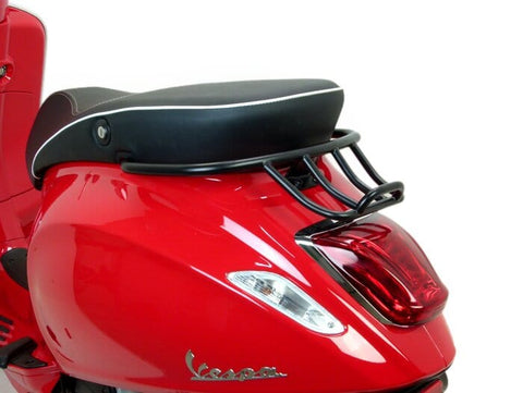 Rear rack -MOTO NOSTRA, with grab hanlde- Vespa Primavera 50 (ZAPC53100, ZAPC53200), Vespa Primavera 125 (ZAPM81100), Vespa Primavera 150 (ZAPM81200), Vespa Sprint 50 (ZAPC53101, ZAPC53201), Vespa Sprint 125 (RP8M82111, ZAPM81300, ZAPM81301) - matt black MOTO NOSTRA MOTOVEIKALS 21