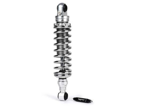 rear shock absorber BGM PRO R12 V3 Silver Edition RGS, 300-310mm, chrome for Lambretta LI, LIS, SX, TV, DL, GP BGM PRO MOTOVEIKALS 21
