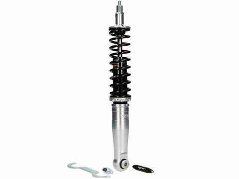rear shock absorber BGM PRO SC/R1 SPORT, 385mm, black/silver for Vespa Wideframe VM1, VM2, VN1, VN2, VB1, VL1, VL2, VL3, GS150 BGM PRO MOTOVEIKALS 21