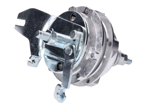 rear wheel hub complete w/ brake anchor plate and axle for Puch Maxi, X30 w/ cast wheel 101 OCTANE MOTOVEIKALS 21