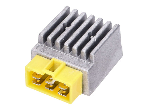 regulator / rectifier w/ flasher relay, yellow plug for Derbi Senda, GPR, Aprilia RX, SX 50, Gilera RCR 101 OCTANE MOTOVEIKALS 21
