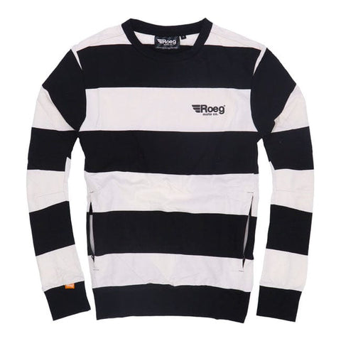 Roeg Shawn stripe sweatshirt off-white/black ROEG MOTOVEIKALS 21