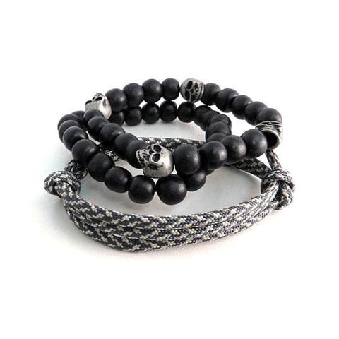 Rokassprādze AmiGaz paracord & skull bead bracelet set AMIGAZ MOTOVEIKALS 21