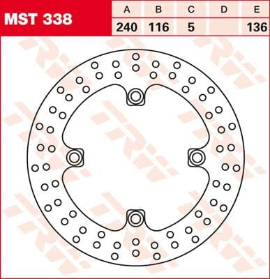 Rotor Trw Mst338 TRW TRW MOTOVEIKALS 21