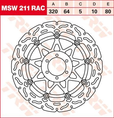 Rotor Trw Msw211Rac TRW TRW MOTOVEIKALS 21