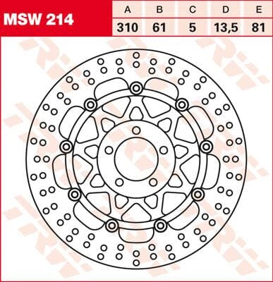 Rotor Trw Msw214 TRW TRW MOTOVEIKALS 21