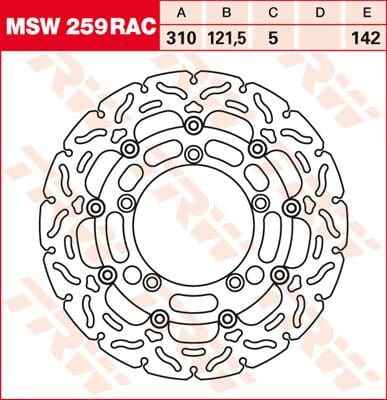 Rotor Trw Msw259Rac TRW TRW MOTOVEIKALS 21