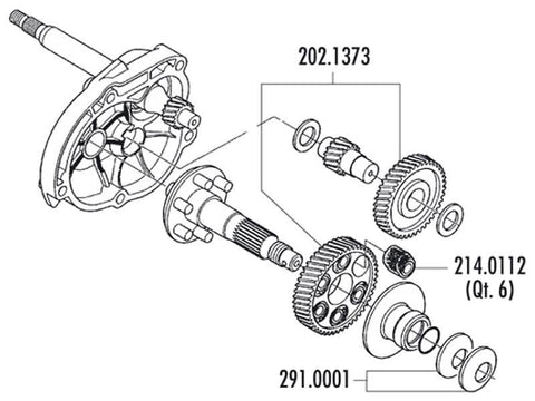rubber dampers Polini Flexible Coupling - 6 pieces POLINI MOTOVEIKALS 21