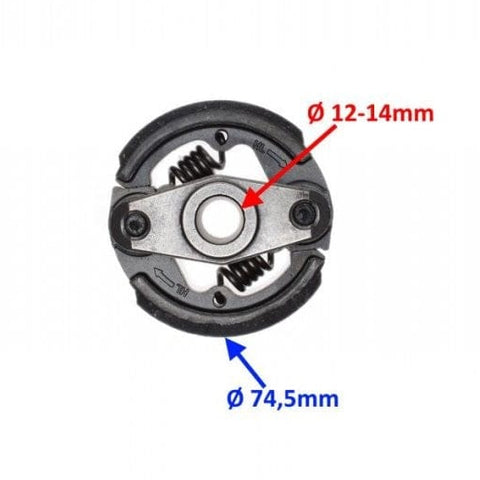 Sajūgs centrbēdzes POCKET BIKE 75x14,3 mm REPLICA MOTOVEIKALS 21