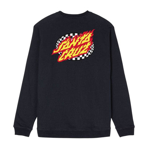 Santa Cruz Oval Check Flame sweatshirt black SANTA CRUZ MOTOVEIKALS 21
