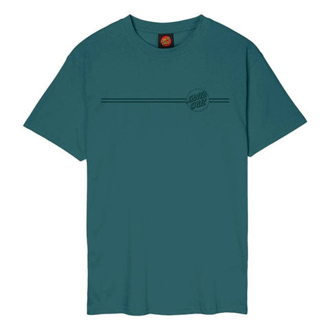 Santa Cruz Tonal Opus Dot Stripe t-shirt cosmic teal SANTA CRUZ MOTOVEIKALS 21