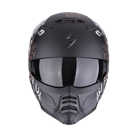 Scorpion EXO-Combat II Genesis matt black-white-gold SCORPION MOTOVEIKALS 21