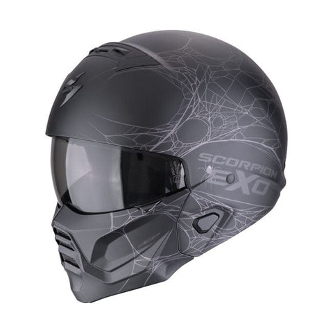 Scorpion EXO-Combat II Spiderweb matt black-silver SCORPION MOTOVEIKALS 21