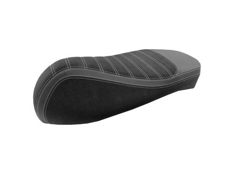 seat cover black, grey stitch seam for Vespa GTS 125, 300 JN SEATS MOTOVEIKALS 21