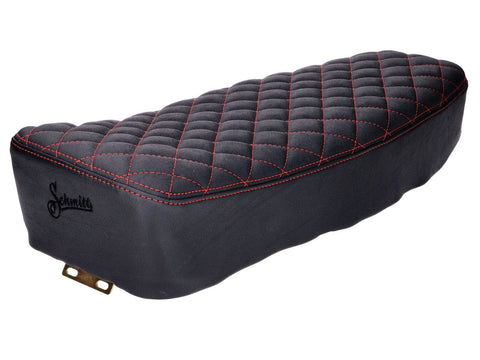 seat cover Schmitt diamond quilted, black / red for Simson S50, S51, S70 SCHMITT MOTOVEIKALS 21