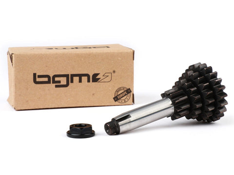 secondary shaft BGM PRO Original, 10-14-18-22 teeth, for Vespa V50, PV125, ET3, PK50, PK80, PK125 S-XL, Piaggio gradation BGM PRO MOTOVEIKALS 21