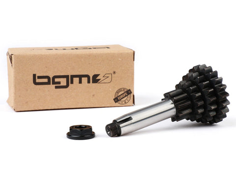 secondary shaft BGM PRO Sport, 10-14-18-21 teeth (shorter fourth gear) for Vespa V50, PV125, ET3, PK50, PK80, PK125 S-XL BGM PRO MOTOVEIKALS 21