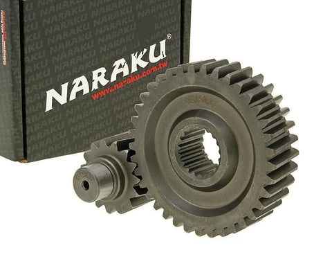 secondary transmission gear up kit Naraku racing 15/37 +20% for GY6 125/150cc 152/157QMI NARAKU MOTOVEIKALS 21