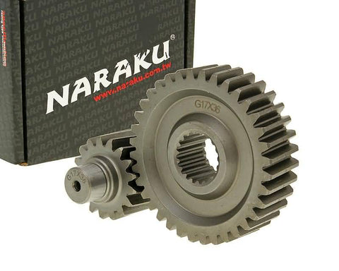secondary transmission gear up kit Naraku racing 17/36 +31% for GY6 125/150cc 152/157QMI NARAKU MOTOVEIKALS 21