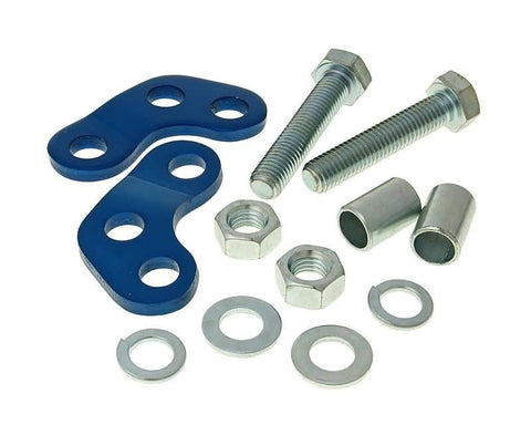 shock absorber adapter / shock absorber height adjustment blue color for Derbi Senda (00-), Aprilia RX, SX, Gilera RCR, SMT 101 OCTANE MOTOVEIKALS 21