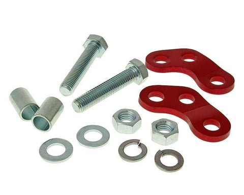 shock absorber adapter / shock absorber height adjustment red color for Derbi Senda (00-), Aprilia RX, SX, Gilera RCR, SMT 101 OCTANE MOTOVEIKALS 21