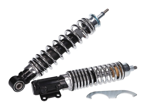 shock absorber kit front & rear Carbone Sport black / chrome for Vespa ET4, LX, LXV 125-150cc CARBONE MOTOVEIKALS 21
