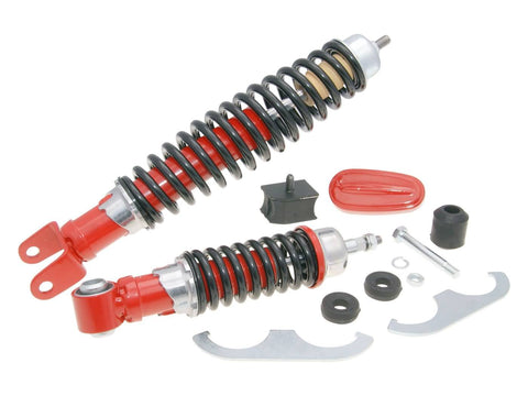 shock absorber kit front & rear Carbone Sport red / black for Vespa Primavera, ET3 125, Vespa 50 CARBONE MOTOVEIKALS 21