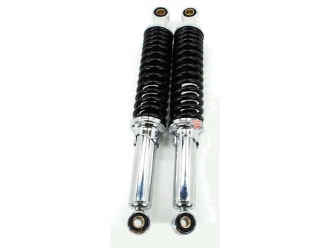 Shock absorber set chrome black 395mm DIVERSE / IMPORT MOTOVEIKALS 21
