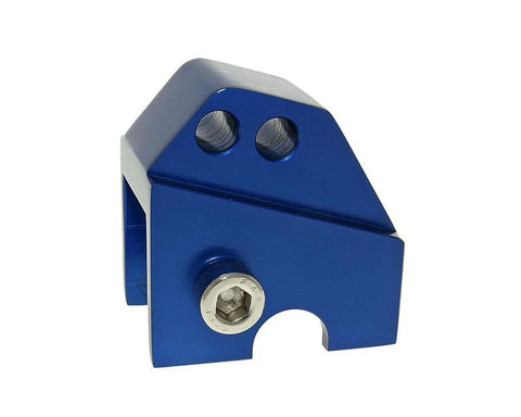 shock extender CNC 2-hole adjustable mounting - blue - Piaggio VPARTS MOTOVEIKALS 21