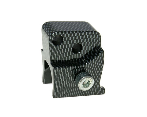 shock extender CNC 2-hole adjustable mounting - carbon look for Peugeot horizontal VPARTS MOTOVEIKALS 21