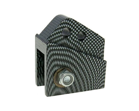 shock extender CNC 2-hole adjustable mounting - carbon look for Peugeot vertical VPARTS MOTOVEIKALS 21