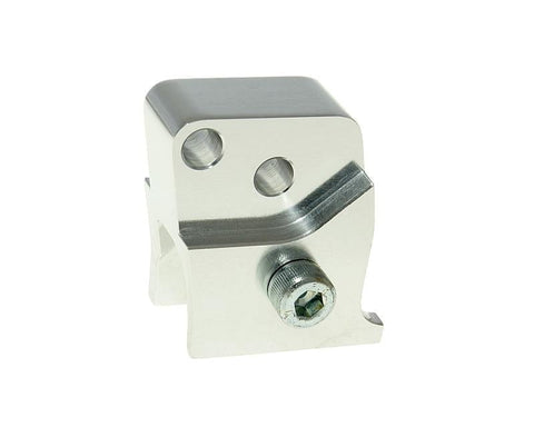 shock extender CNC 2-hole adjustable mounting - platinum look for Peugeot horizontal VPARTS MOTOVEIKALS 21
