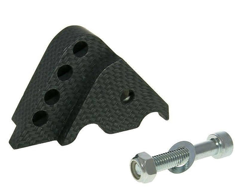 shock extender CNC 4-hole adjustable mounting - carbon look for Minarelli horizontal VPARTS MOTOVEIKALS 21