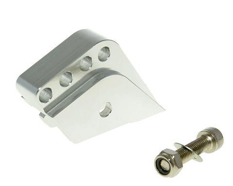shock extender CNC 4-hole adjustable mounting - platinum look for Peugeot vertical VPARTS MOTOVEIKALS 21