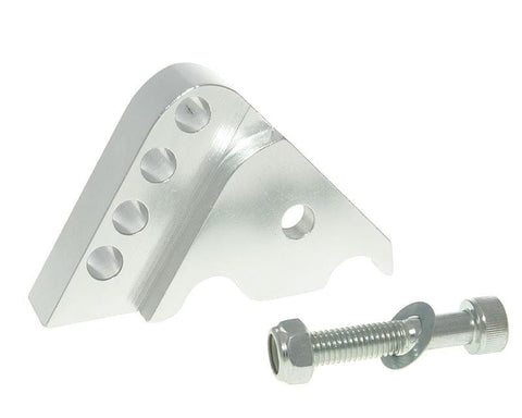 shock extender CNC 4-hole adjustable mounting - silver for Minarelli horizontal VPARTS MOTOVEIKALS 21