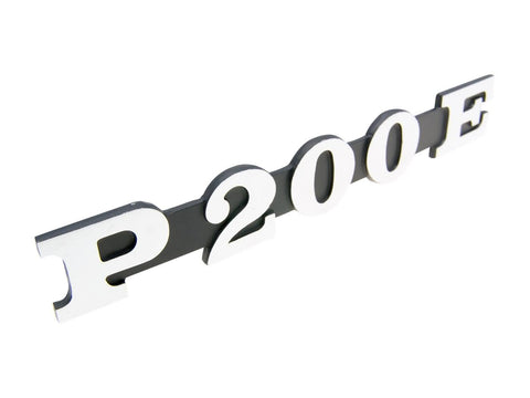 side cover badge "P200E" for Vespa P 200 E CIF MOTOVEIKALS 21