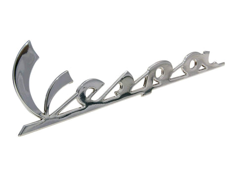 side cover badge "Vespa" for Vespa GT, LX, LXV, S, GTS, GTV, Sprint, PX OEM STANDARD MOTOVEIKALS 21