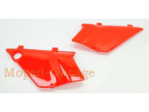Side cover red 2 pieces for Honda MT 50, 80 DIVERSE / IMPORT MOTOVEIKALS 21