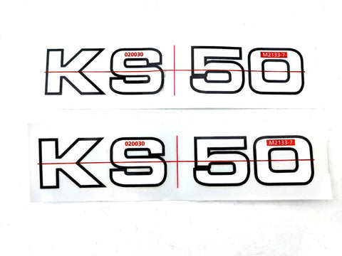 Side cover sticker 2 pieces for Zündapp KS 50 DIVERSE / IMPORT MOTOVEIKALS 21