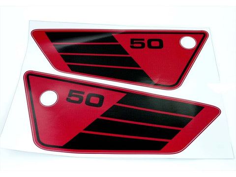 Side cover sticker dimensions approx. 100mm high 270mm long for Yamaha FS 1 Mokick, RD 50 DIVERSE / IMPORT MOTOVEIKALS 21