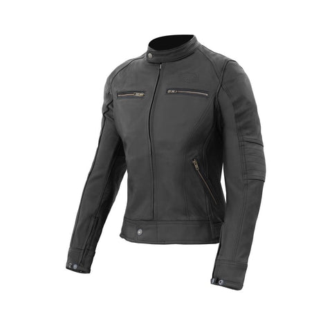 Sieviešu ādas moto jaka S-Line GASOLINE Vintage black XL GASOLINE MOTOVEIKALS 21